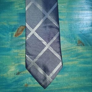 Grey Tie with Silver Lines New